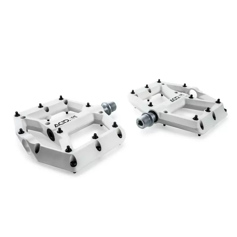 White mtb shop flat pedals