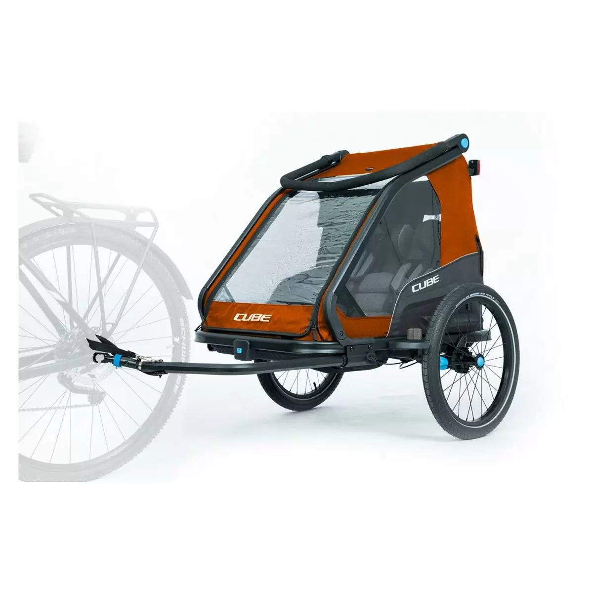 Cube 12846 rimorchio bici per bambini kids trailer double cmpt x acti