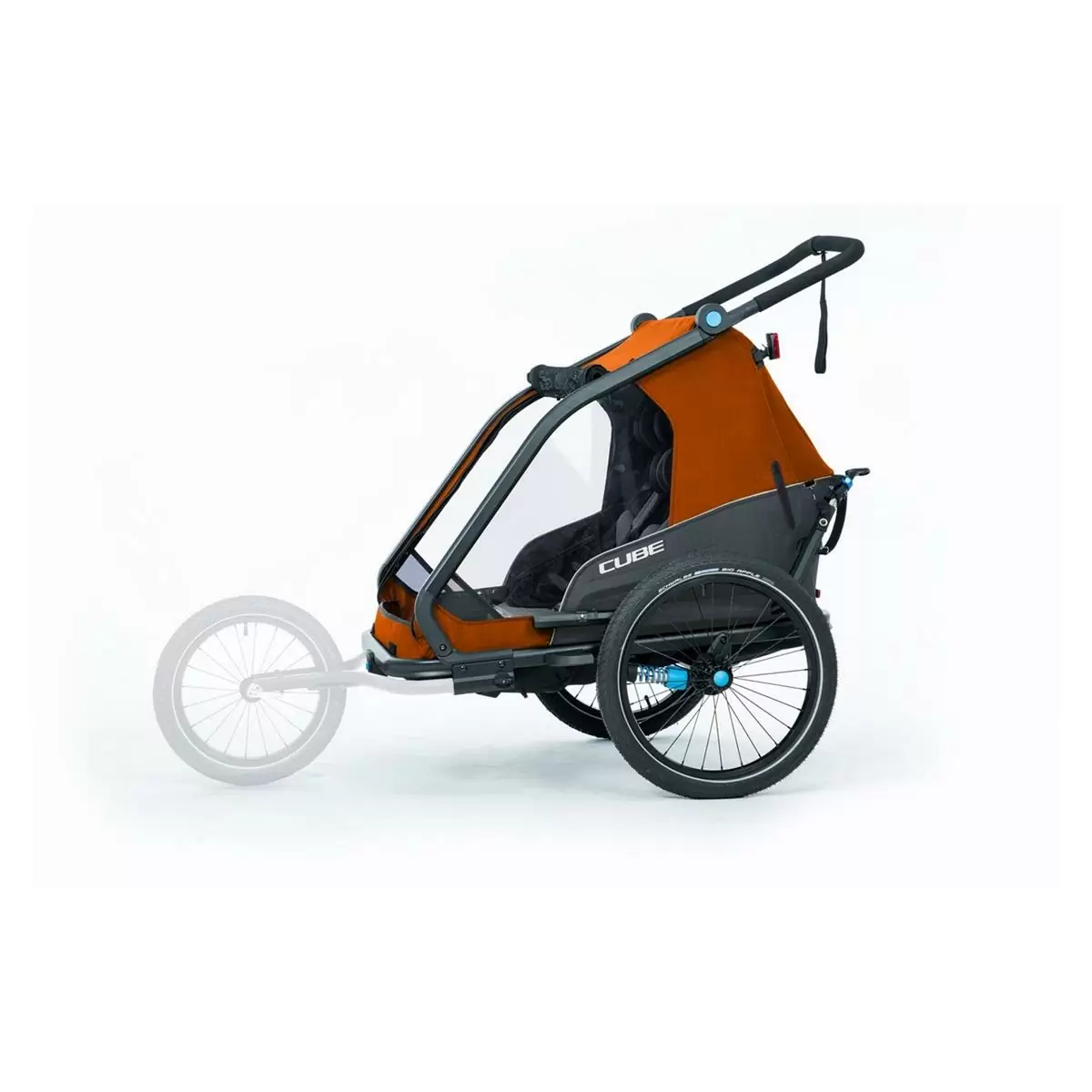 Remolque Bici Infantil Para Niños Doble CMPT X Actionteam Negro/Nara