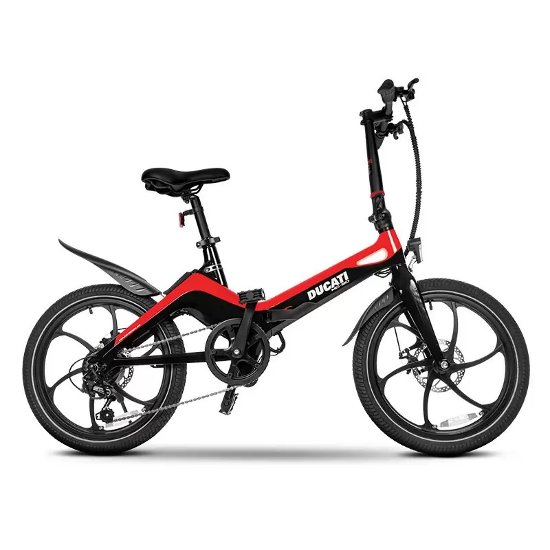 Bici Elettrica Pieghevole MG20 20'' 6v 378Wh Rosso Taglia Unica - image