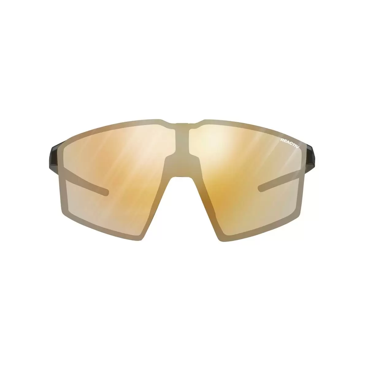 Edge-Brille, schwarz/irisierend, photochrom, reaktiv, 1–3 Lichtverstärker, goldene Linse #2