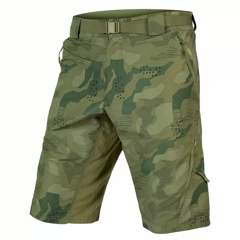 Pantaloncini Con Fondello Hummvee Short II Verde Mimetico Taglia XS - image