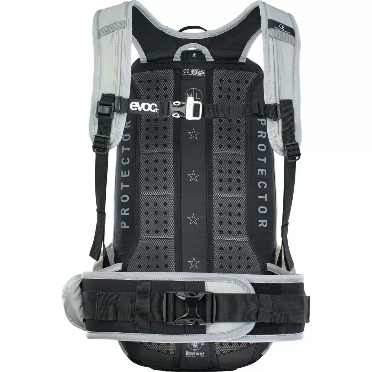 FR Enduro-Rucksack mit steingrauem Rückenprotektor, 16 Liter, Größe S #4