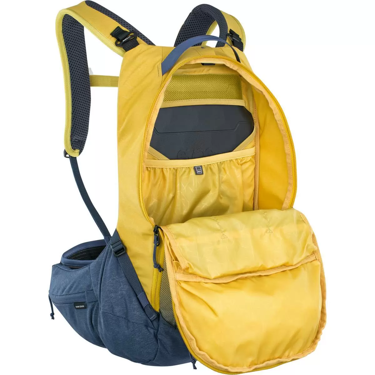 Trail Pro backpack 16 liters Curry – Denim with back protector size S/M #2