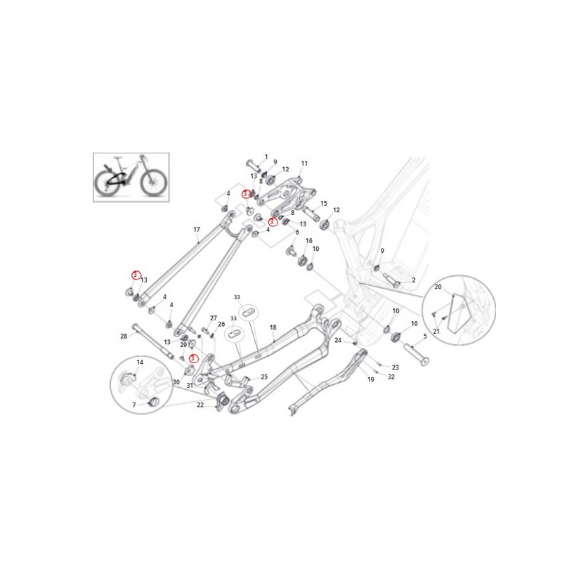 Kit 4 Dadi Per Attacco Carro Al Leveraggio Per XTF 1.5 Carbon/XTF 1.5 Carbon Sport