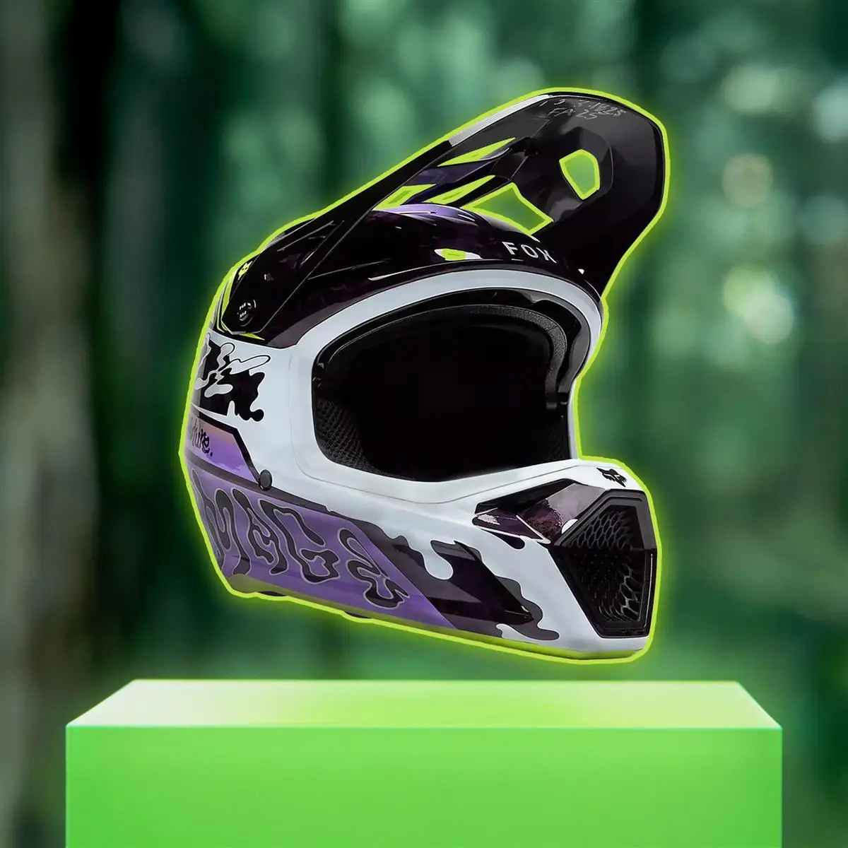 Dettaglio visiera e aerazione Fox Rampage RS