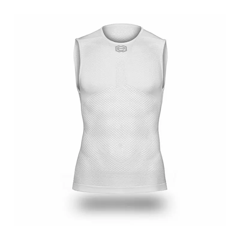 Undershirt With Differentiated Mesh White Size XL/XXL - image