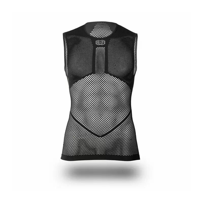 Undershirt With Differentiated Mesh Black Size XS/S - image