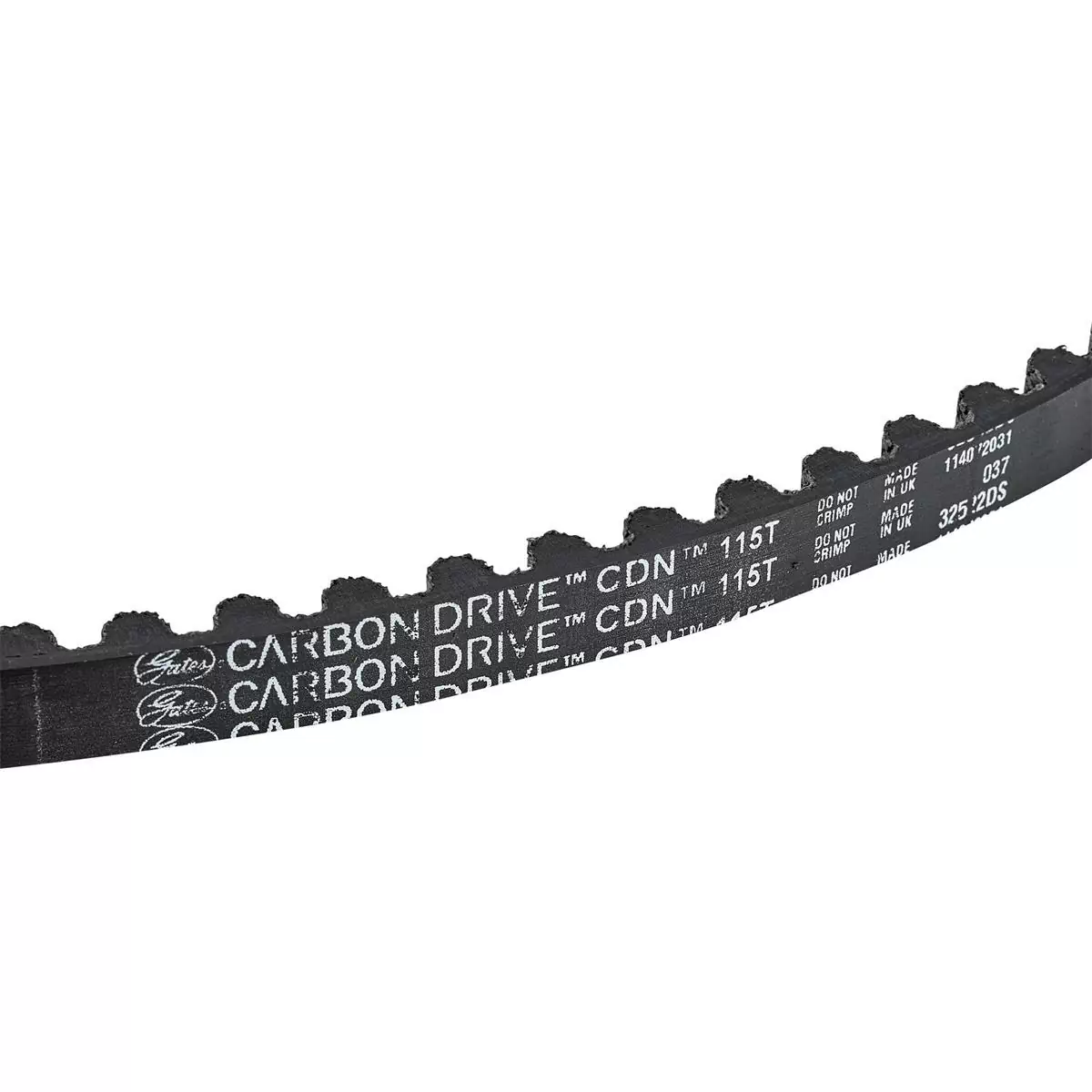 Courroie Gates Carbon Drive CDN 115T 1265 Mm - Pour Transmission Vélo, Résistante Aux Intempéries (Noir)