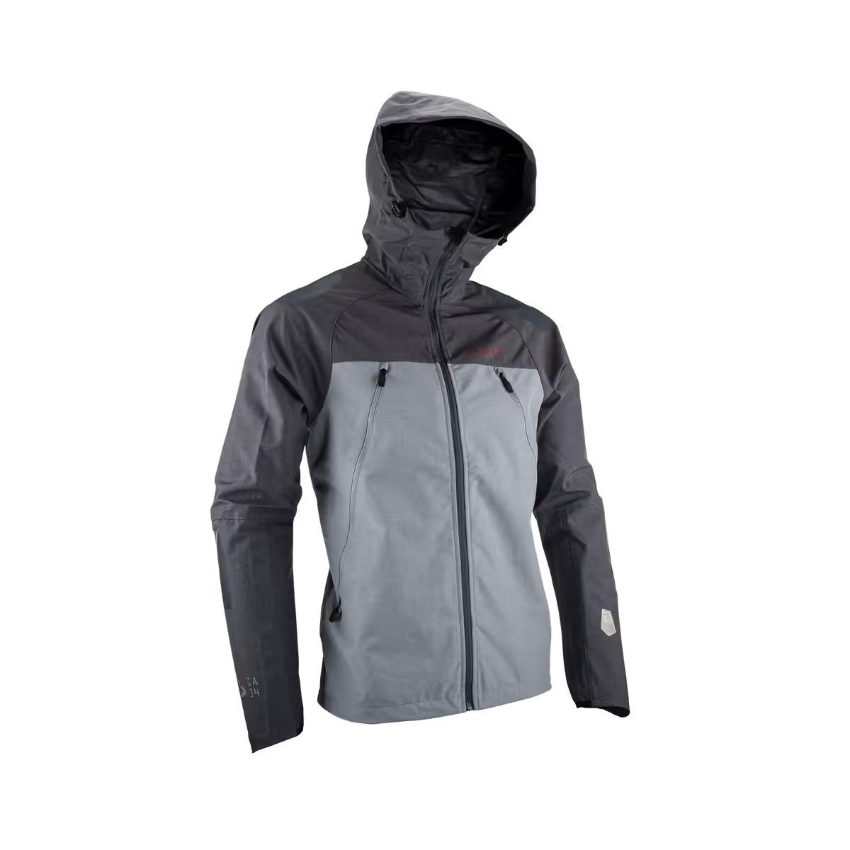 Highlander Giacca Impermeabile Uomo Stow & Go - Leggera E Traspirante, Pieghevole, Grigio, Taglia L