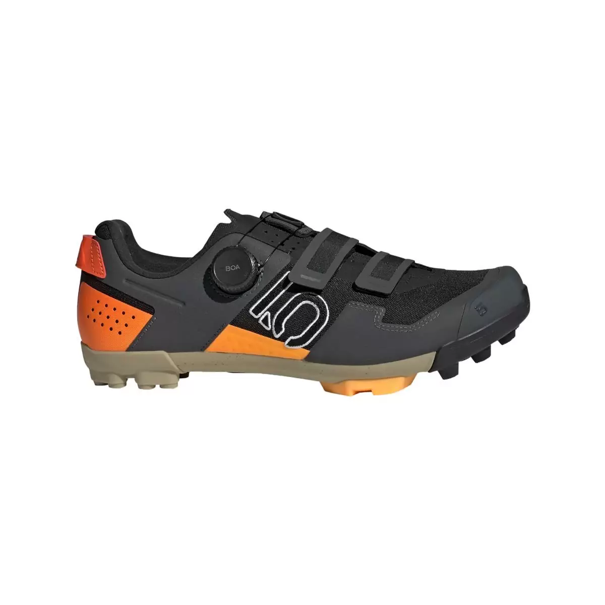 Zapatillas MTB Clip 5.10 Kestrel Boa Negro/Naranja Talla 42.5 - image