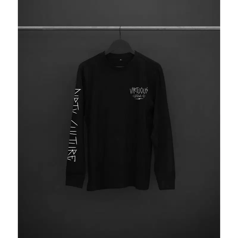 T-Shirt Long Sleeve Slash Black Nero taglia S - image