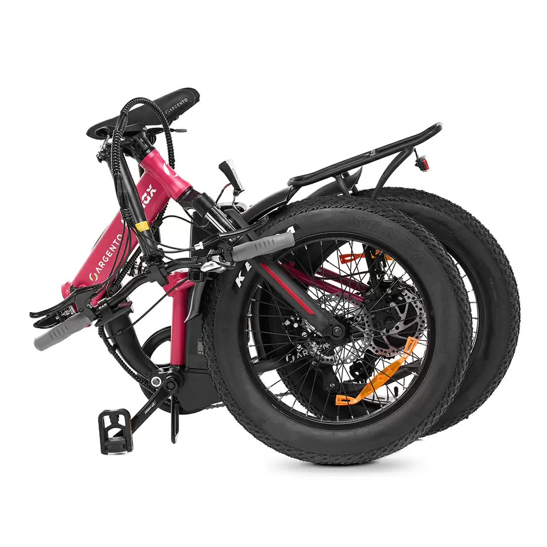 Bici Pieghevole Fat Bike BiMax 20'' 7v 374Wh Bafang Nero/Rosso Taglia Unica #5
