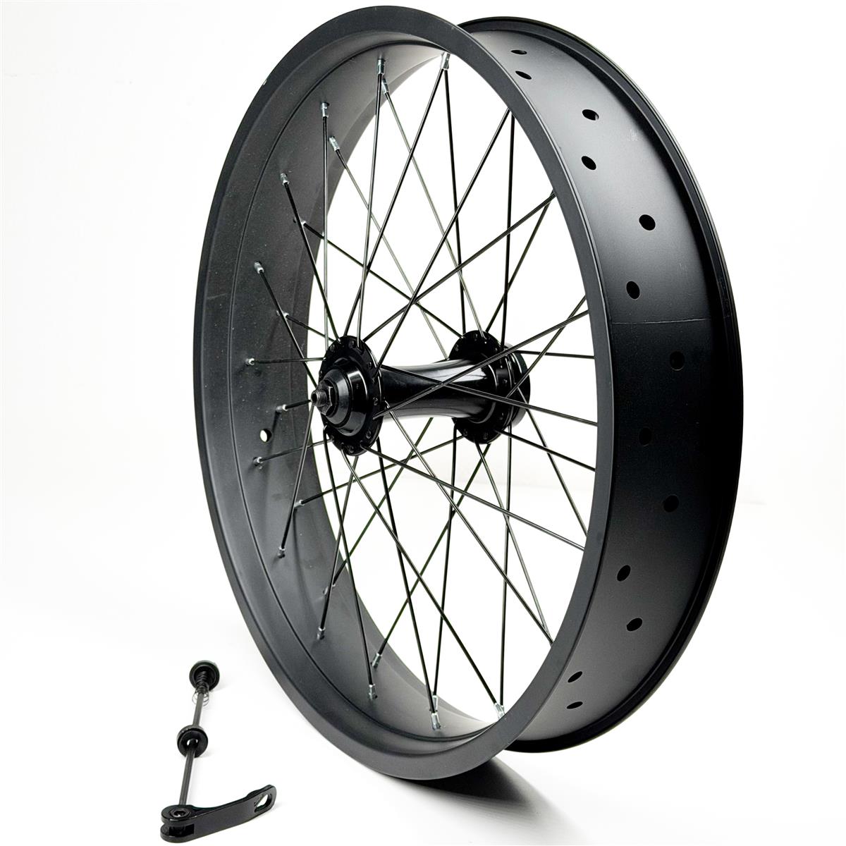 Ruota anteriore Fat Bike 20x4.00'' Disco 135mm Quick Release Nero