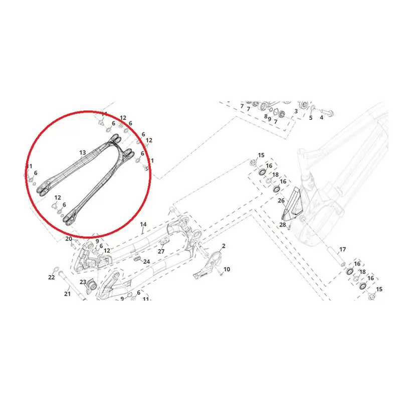 Polymer Rear Swingarm Strut For XTF 1.5 2023 / XMF 1.7 2023 / XEF 1.8 2023 #4