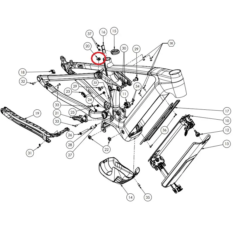 Tappo Foro Di Fissaggio SIC 2.0 Ponte Fodero Posteriore per Stereo Hybrid ONE22 2025-2026 #1