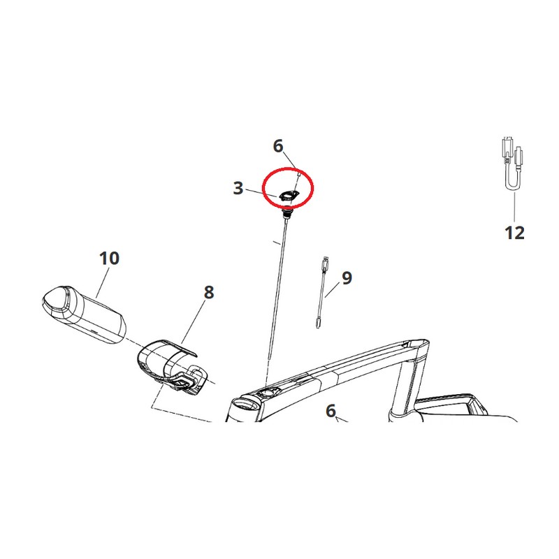 Cubierta de Fijación del Botón de Control del Motor HM1 1100mm