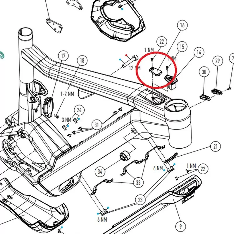 Puerto USB de enchufe ciego de goma para pantalla de tubo horizontal Thron2 con motores Bosch Smart #2