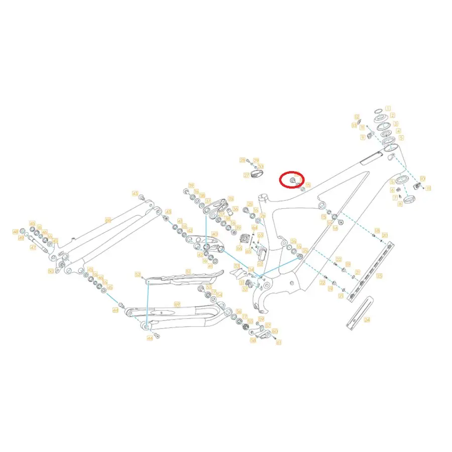 Tornillo de Fijación del Amortiguador M10x16 260027 #1