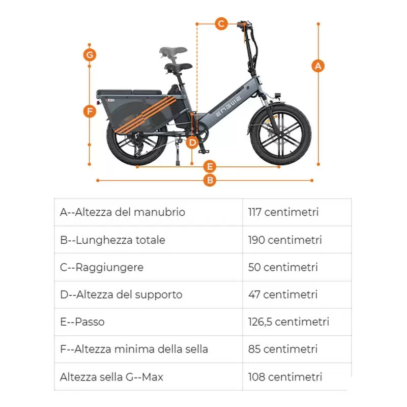 Cargo eBike LE20 20'' 7v 920Wh Single Battery Grigio Taglia Unica #1