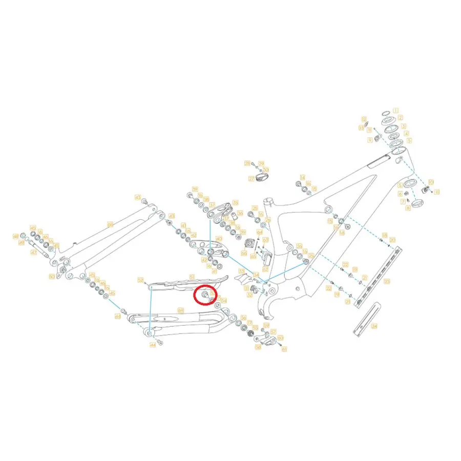 Vis Gauche M12x14 Chariot Arrière PL Carbon / PL Carbon Pro 260036 #1