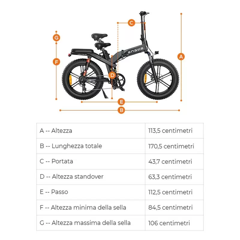 Bici Pieghevole Fat Bike X20 20'' 8v 691Wh + 374Wh Dual Battery Nero Taglia Unica #3