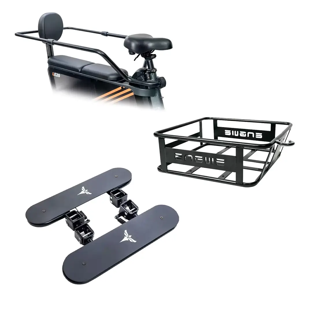 Complete Passenger Kit for Cargo LE20 Backrest + Handrail + Footrests + Front Basket - image