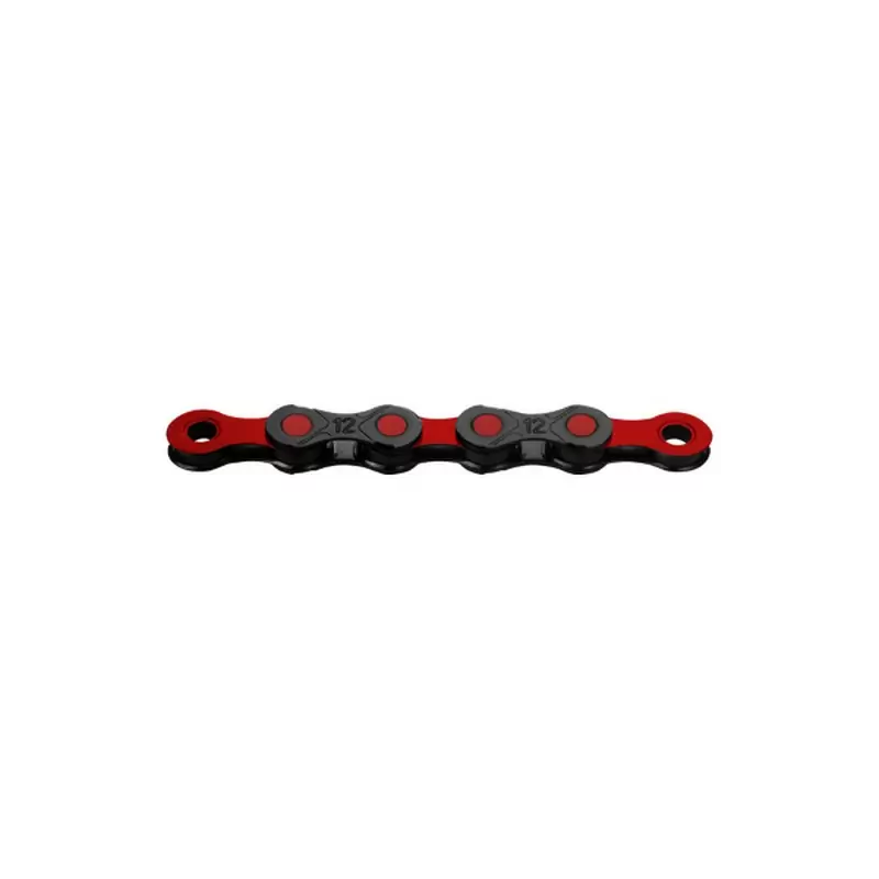 Catena Cerata DLC12 WAXED 12v 126 Maglie Nero/Rosso - image