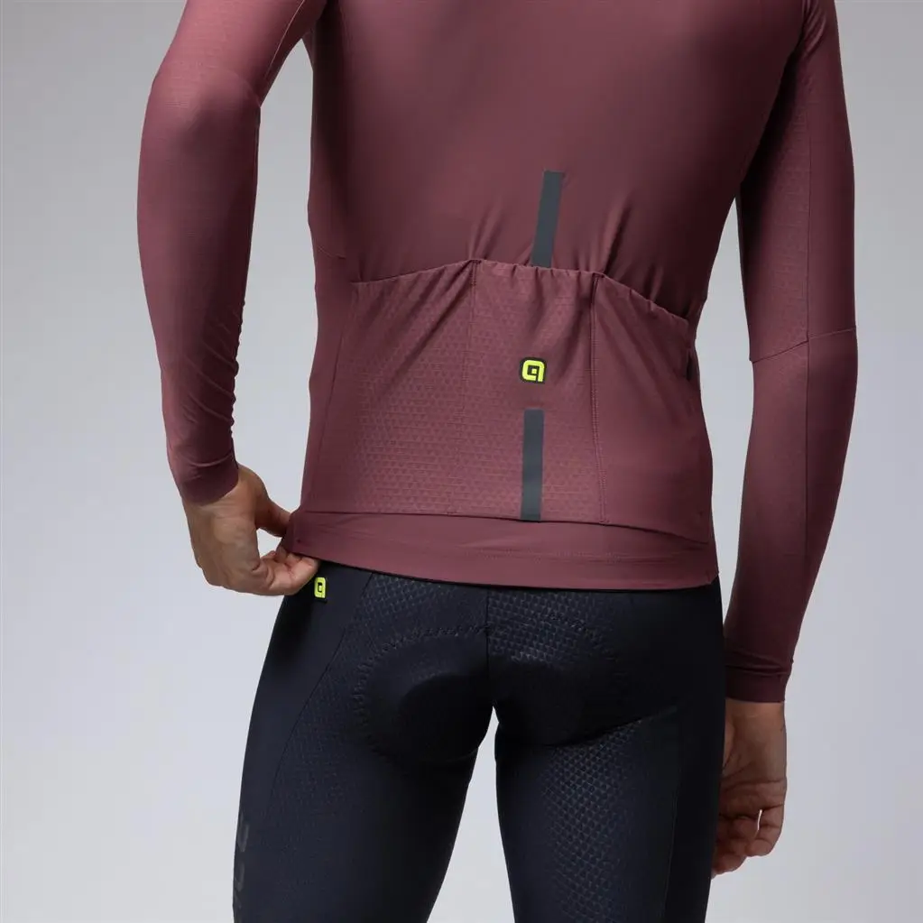 Maglia Strada Maniche Lunghe Warm Race R-EV1 Burgundy Taglia XL #3