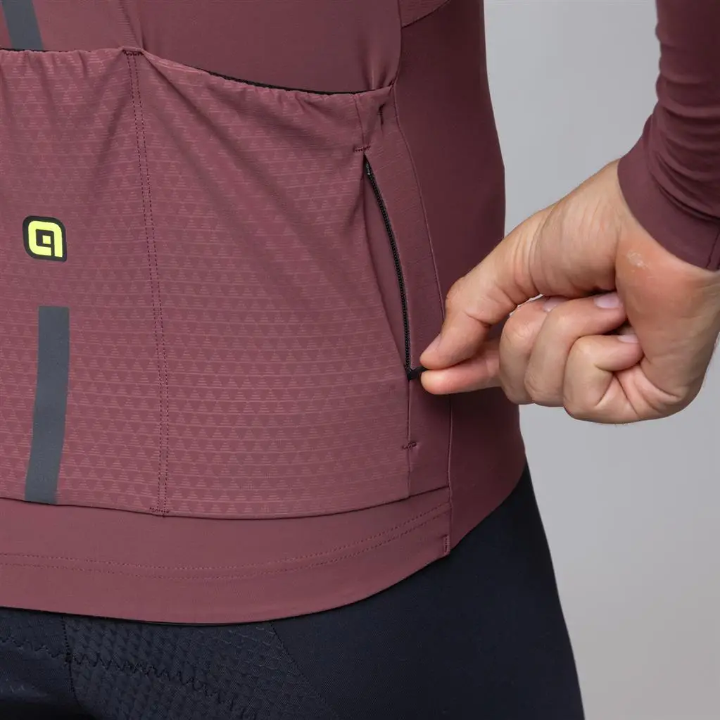 Maglia Strada Maniche Lunghe Warm Race R-EV1 Burgundy Taglia XL #4