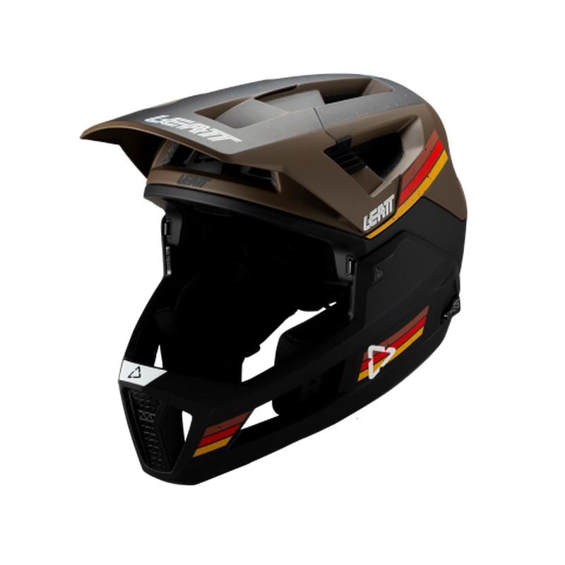 Casco completo MTB 4.0 enduro con tamaño marrón/negro extraíble S (51-55 cm)