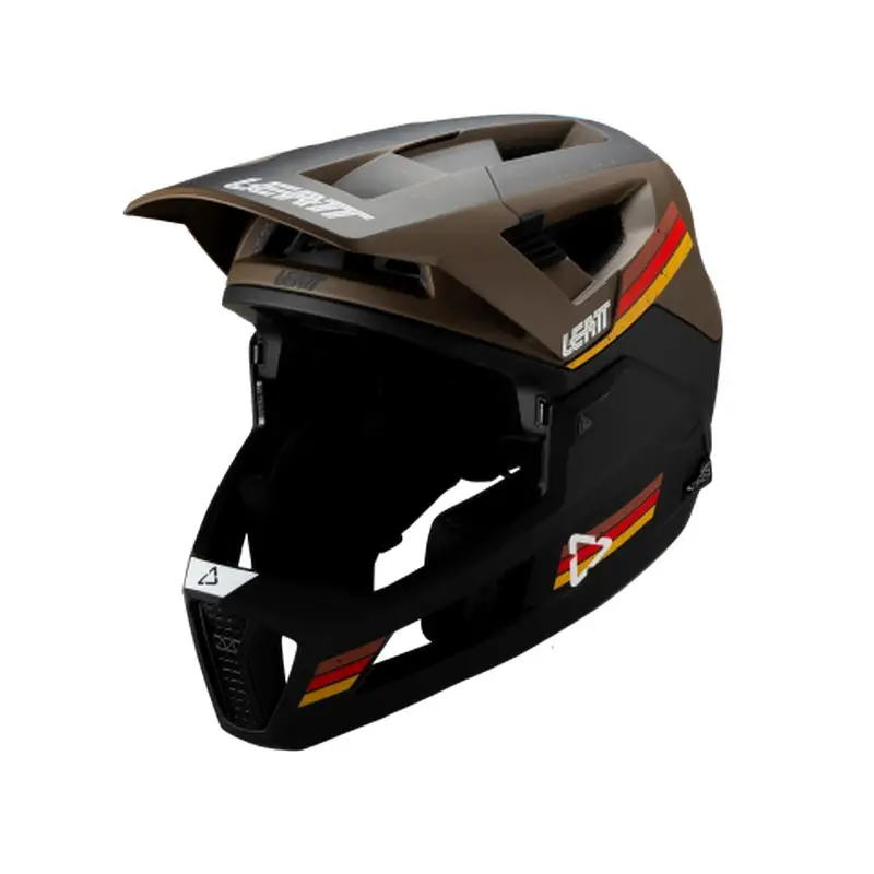 Casco completo MTB 4.0 enduro con tamaño marrón/negro extraíble S (51-55 cm) - image