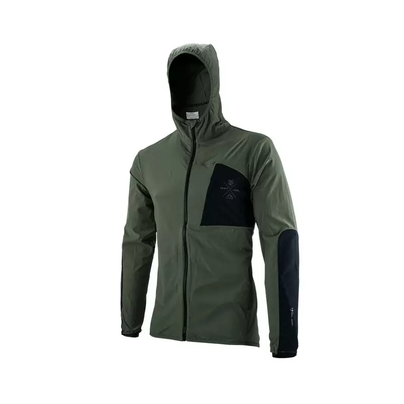 MTB Trail 1.0 Rain And Windproof Jacket Pine Black/Green Size XS #1