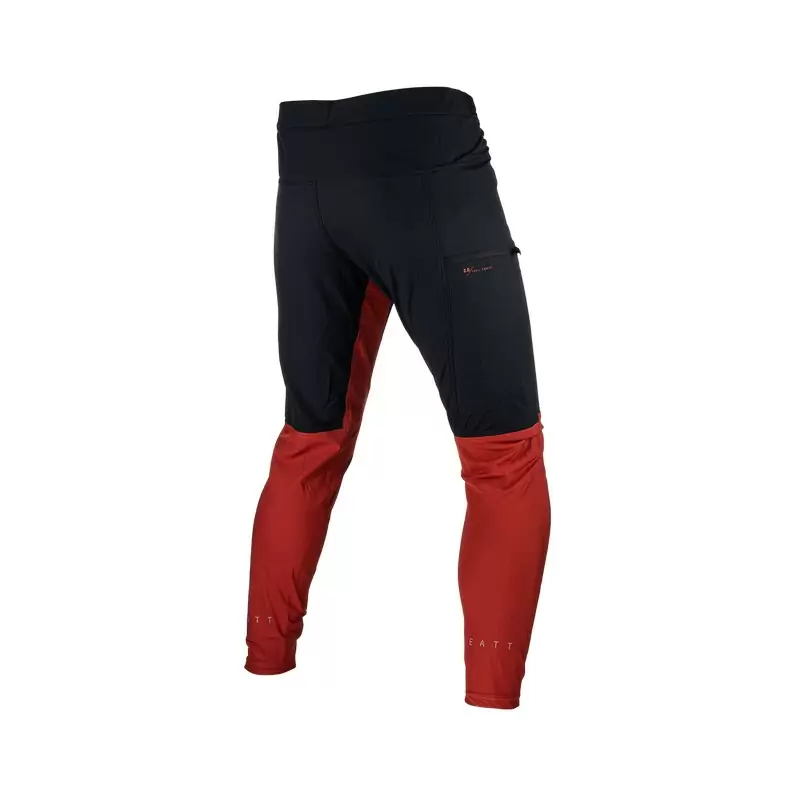 Pantaloni Lunghi MTB Trail 2.0 Con Fondello Rimovibile Nero/Rosso Taglia XS #3