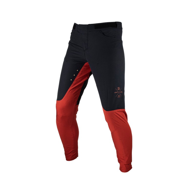 Pantaloni MTB Trail 2.0 Con Fondello Rimovibile Nero/Rosso Taglia XS