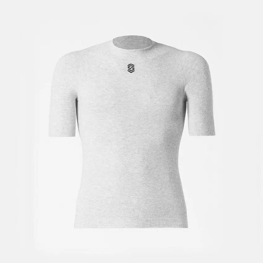 Stay Warm Round Neck Short Sleeve Thermal Shirt Grey Size XL/XXL #1