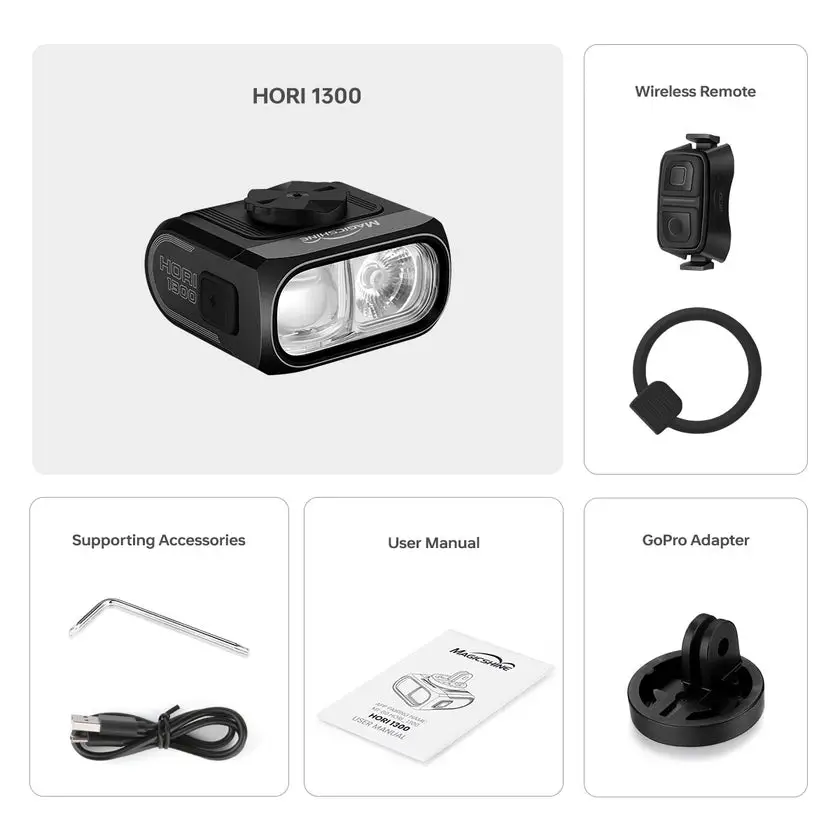 Fanalino delanterero led blanco HORI 1300 USB-C compatible con Garmin / Wahoo #4