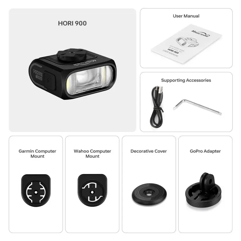 Hori 900 USB-C white LED front light compatible Garmin / Wahoo #6