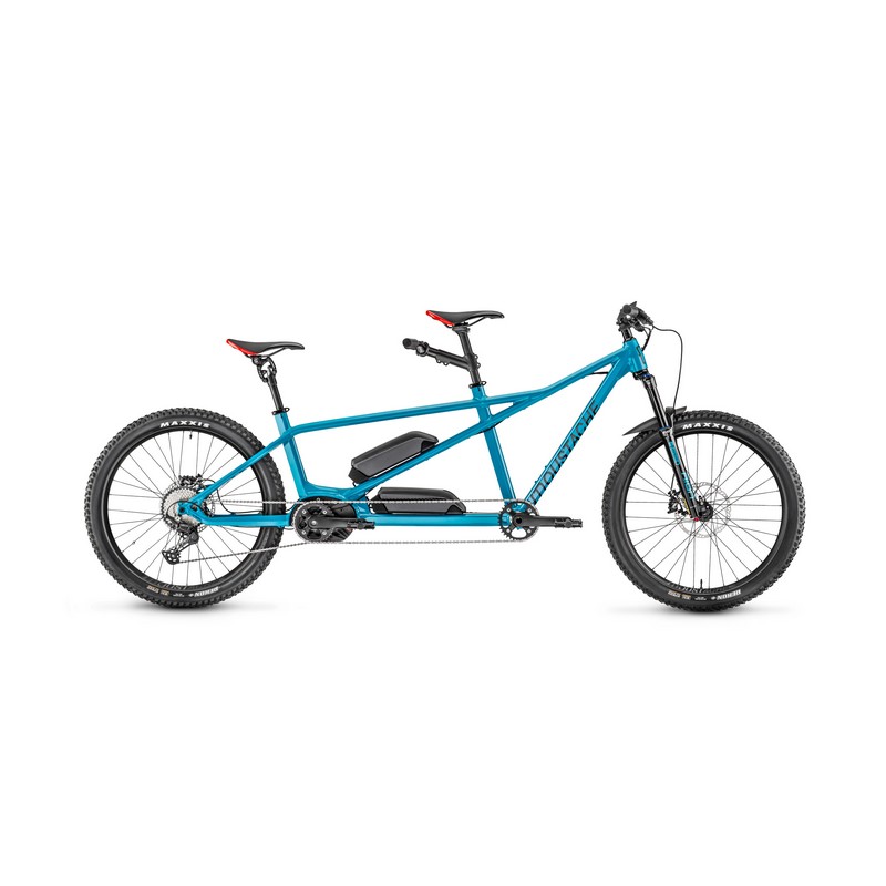 Tandem E-bike Samedi27 X2 VTT 27.5+ 140mm 11s 500+500Wh Bosch Performance Line CX Blue Size M/L