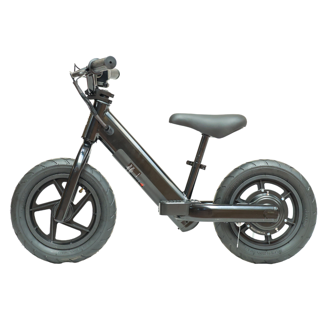 Bicicletta e-bike Pedagogica Ride-Wheel 2-4 Anni 12'' 50Wh Nero