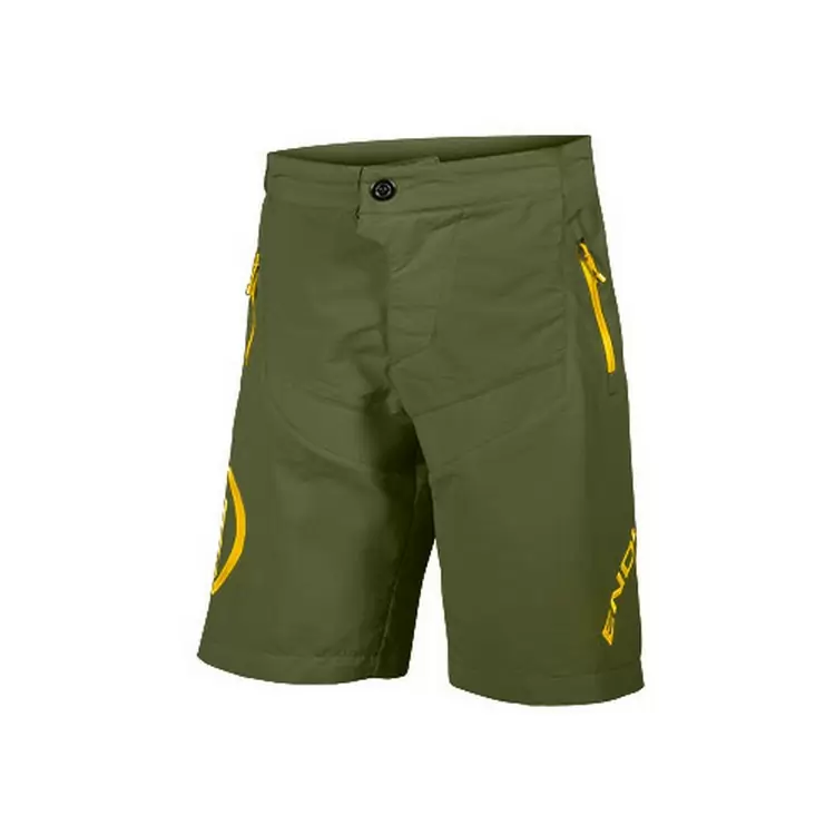Pantaloncini Mtb MT500JR con Imbottitura Bambino Verde Taglia S (7-8 anni) - image