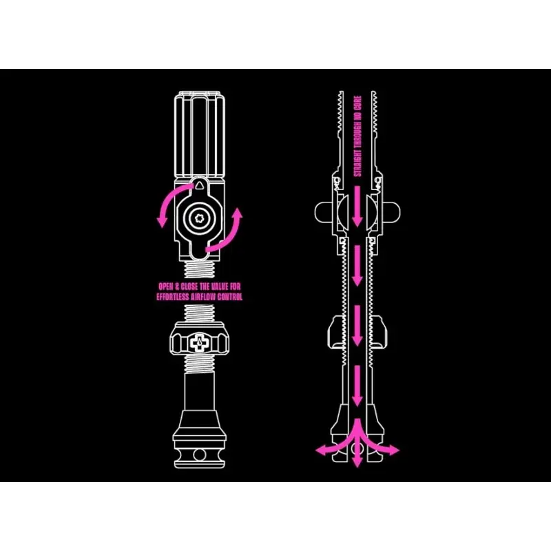 Par de válvulas Tubeless Big Bore Hybrid X-Large 60mm Preto #2