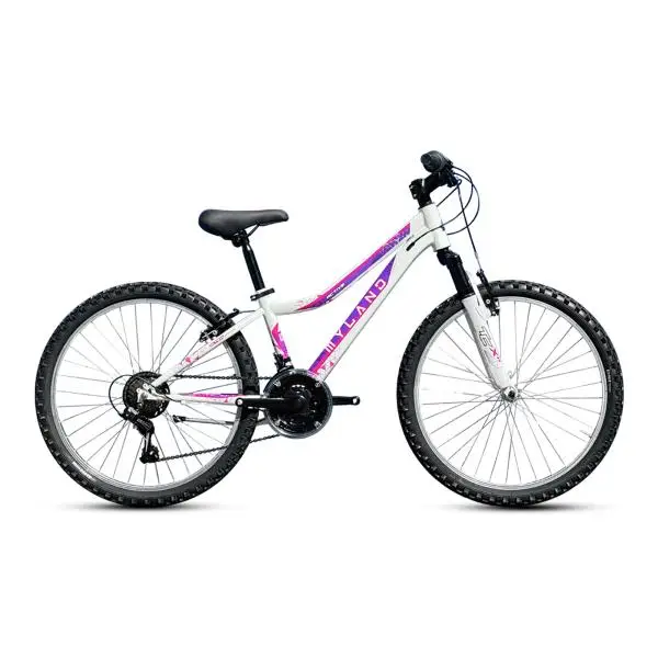 Active 24 Bici Mtb 24'' 6V V-Brake Acciaio Bianco Taglia 24 - image