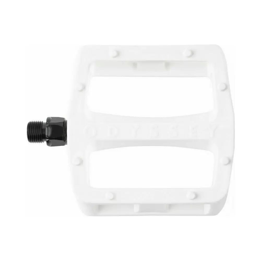 Coppia Pedali GRANDSTAND PC 9/16'' Nylon/Alluminio Bianco - image