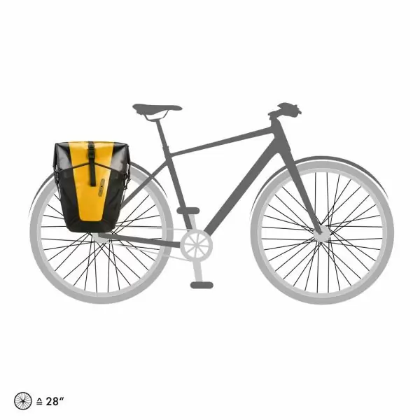 Rear Bikepacking Bags Back-Roller Pro Classic 35L + 35L Black/Yellow #3