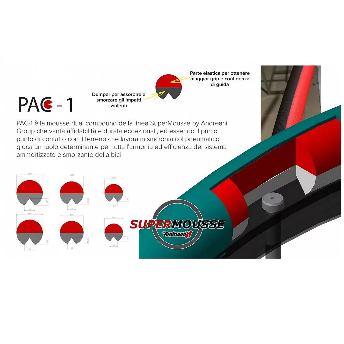 Single anti puncture Supermousse PAC1-M insert size M 29'' - 27.5'' - 26'' #1