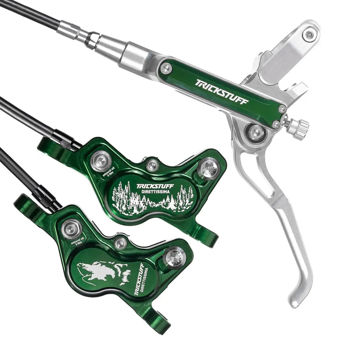 Direttissima Green Forest Limited Edition Disc Brake Pair polimeric plastic Hose 5.5mm #1