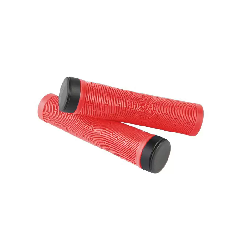 Coppia Manopole MTB Grips Maze 137mm Rosso - image