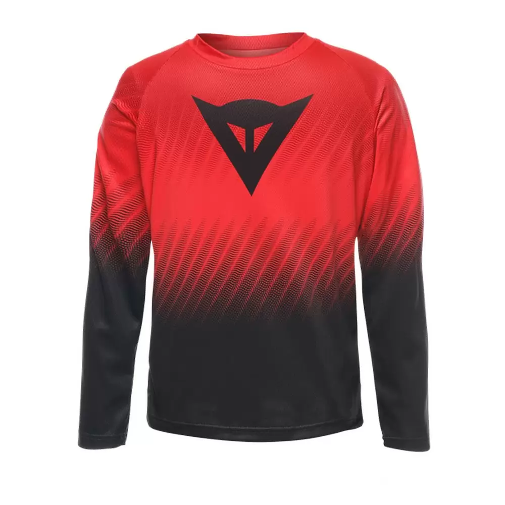 Scarabeo Jersey LS Long Sleeve MTB Jersey Red/Black Size S (6-8 Years) - image