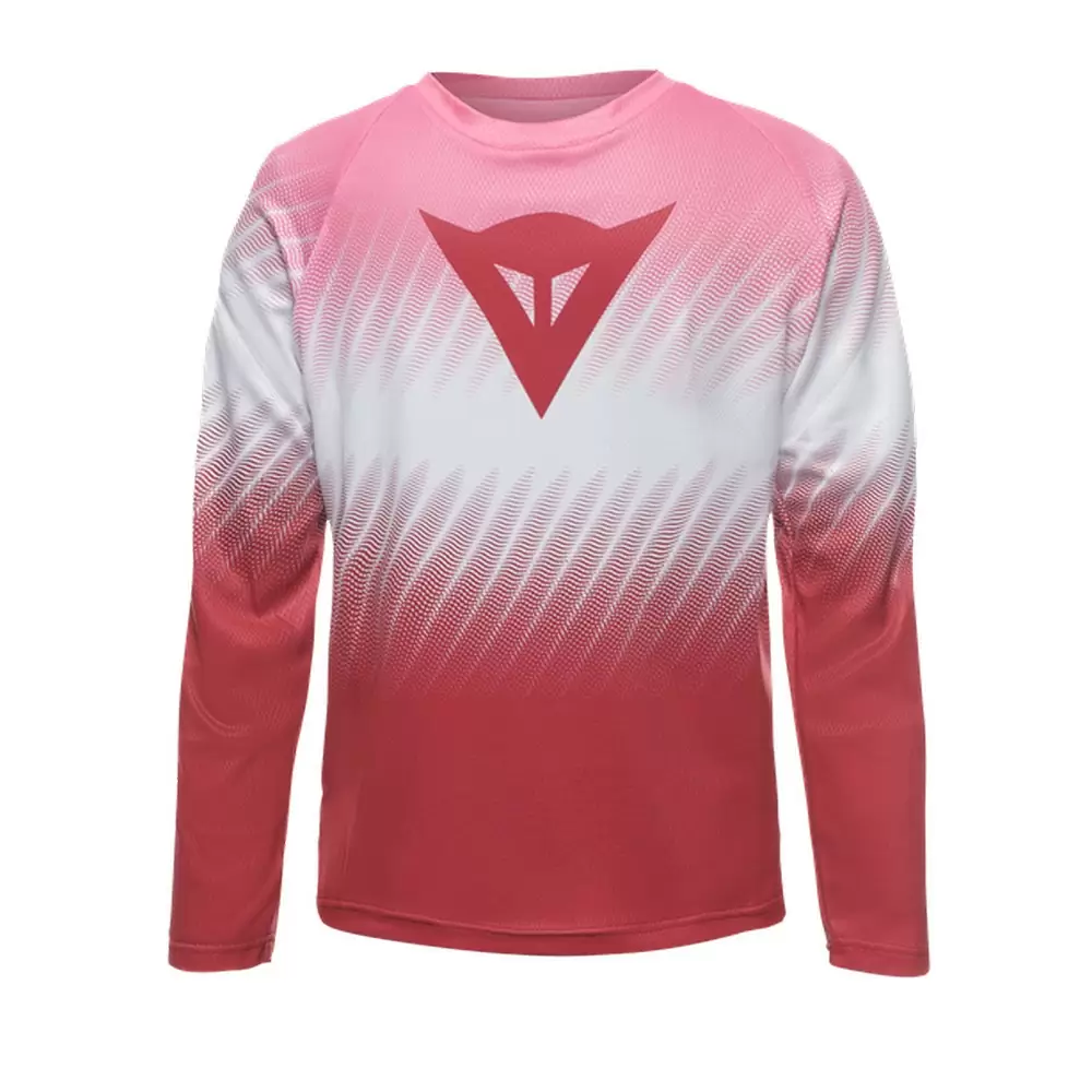 Long Sleeves MTB Scarabeo Jersey LS Pink/White Size S (6-8 Years) - image